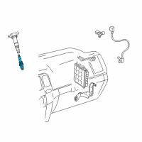 Genuine Toyota Spark Plug diagram