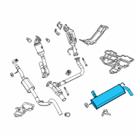 OEM Jeep Wrangler Exhaust Diagram - 68361258AB