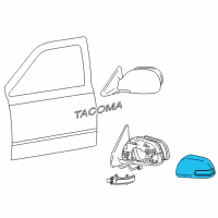 Genuine Toyota Mirror Cover diagram