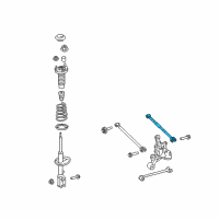 Genuine Toyota Rear Suspension Control Arm Assembly, No.2 Right diagram