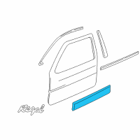 Genuine Buick Molding Kit,Front Side Door Lower-R/H diagram