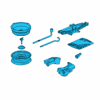 Genuine Ford Spare Tire Tool Kit diagram