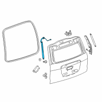 Genuine Cadillac Lift Gate Power Assisted Actuator ASSEMBLY diagram