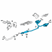 OEM Cadillac XT6 Muffler & Pipe Assembly Diagram - 84754326