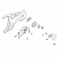 Genuine Ford Fuel Door Spring diagram