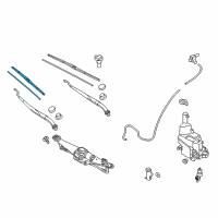 Genuine Windshield Wiper Arms diagram