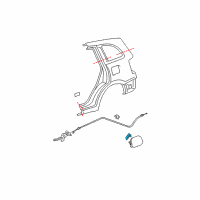 Genuine Toyota Fuel Door Spring diagram