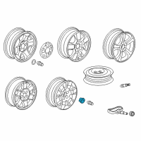 Genuine Cap, Aluminum Wheel Center diagram