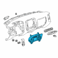 OEM 2018 GMC Sierra 3500 HD Instrument Cluster Diagram - 23391254