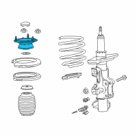 Genuine Cadillac Front Suspension Strut Mount Assembly diagram