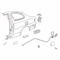 Genuine Toyota Camry Lock Cable Retainer diagram