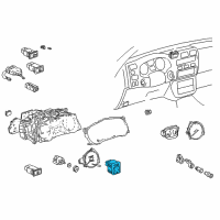 Genuine Toyota Mirror Switch diagram