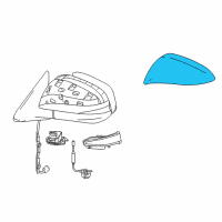 Genuine Toyota Mirror Cover diagram