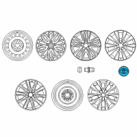 Genuine Toyota Avalon Wheel Hub Ornament Sub-Assembly diagram