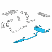 OEM Cadillac Muffler Diagram - 84694012