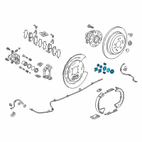 Genuine Ford Disc Brake Hardware Kit diagram