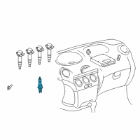 Genuine Toyota Spark Plug diagram