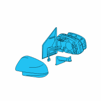 Genuine Toyota Outside Rear View Passenger Side Mirror Assembly diagram