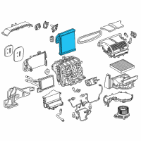 OEM 2019 Cadillac XT4 Evaporator Core Diagram - 84150208