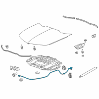 Genuine Chevrolet Camaro Cable Pkg-Hood Primary Latch Release)(Includes Handle diagram