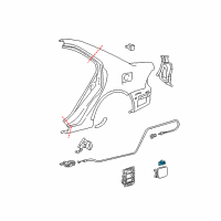 Genuine Toyota Fuel Door Hinge diagram