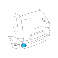Genuine Toyota Sensor, Blind Spot Monitor diagram