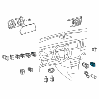 Genuine Toyota Seat Heat Switch diagram