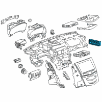Genuine Chevrolet Corvette Heater & Air Conditioner Control Assembly Remote diagram