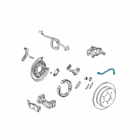 OEM 2009 Hummer H3 Hose, Rear Brake Diagram - 15869088