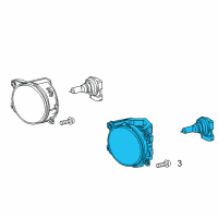 Genuine Toyota Fog Lamp Assembly diagram