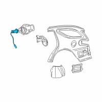Genuine Ford Fuel Door Release Cable diagram