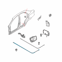 Genuine Chevrolet Cable,Fuel Tank Filler Door Latch Release diagram