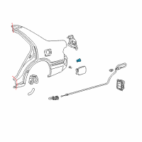 Genuine Toyota Fuel Door Spring diagram