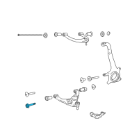 Genuine Toyota Lower Control Arm Bolt diagram