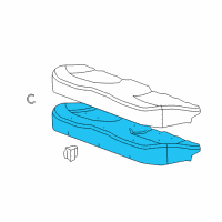 Genuine Ford Seat Cushion Pad diagram