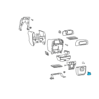 Genuine Ford Center Console Latch diagram