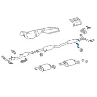 Genuine Toyota Rear Muffler Hanger diagram