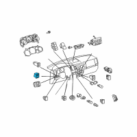 Genuine Toyota Mirror Switch diagram