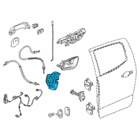 Genuine Buick Rear Side Door Latch Assembly diagram