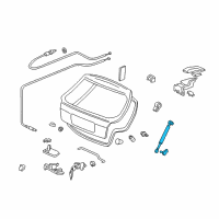 Genuine Ford Back Glass Lift Support diagram