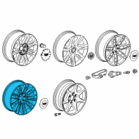 Genuine Cadillac Wheel Rim,Frt & Rr diagram