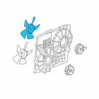 OEM Cadillac STS Fan, Engine Coolant Diagram - 25720201