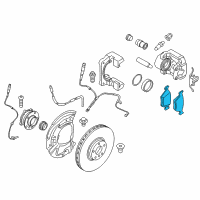 OEM BMW X5 Front Brake Pad Set Diagram - 34-11-6-857-096