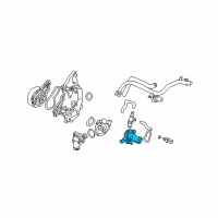 OEM 2003 Acura RSX Outlet Assembly, Water Diagram - 19350-PRB-A00