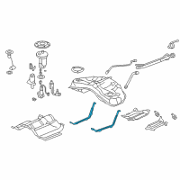 OEM Acura RL Band Assembly, Fuel Tank Mounting Diagram - 17521-SJA-A00