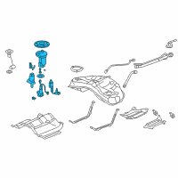 OEM 2011 Acura RL Module Assembly, Fuel Pump Diagram - 17708-SJA-A51