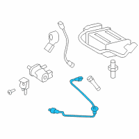 OEM 2009 Pontiac Vibe Lower Oxygen Sensor Diagram - 88975493