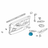 OEM 2002 Honda Accord Sub-Switch Assembly, Power Window Diagram - 35760-S0A-901