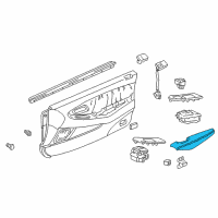 OEM 1998 Honda Accord Armrest, Driver Side (Light Quartz Gray) Diagram - 83584-S82-A62ZB