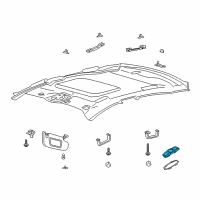 OEM 2020 Ford Police Responder Hybrid Dome Lamp Diagram - DS7Z-13776-BC